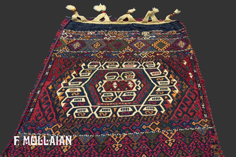 Tappeto Antico Turco Sella (Chanta) Sivas con Kilim a dietro n°:63550807